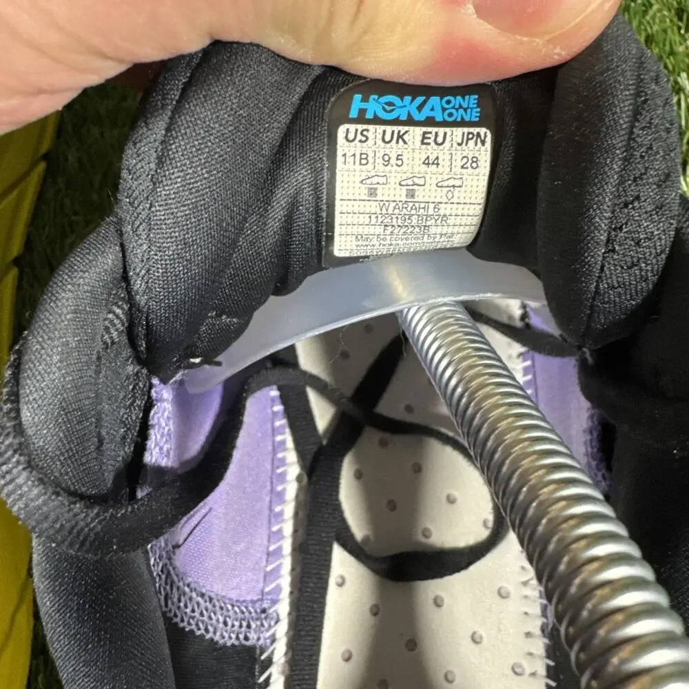 Hoka One One Arahi 6 Womens 11 B Shoes Black Pink Running Gym Athletic - Picture 8 of 9